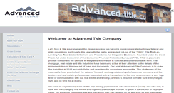 Desktop Screenshot of advancedtitleco.com